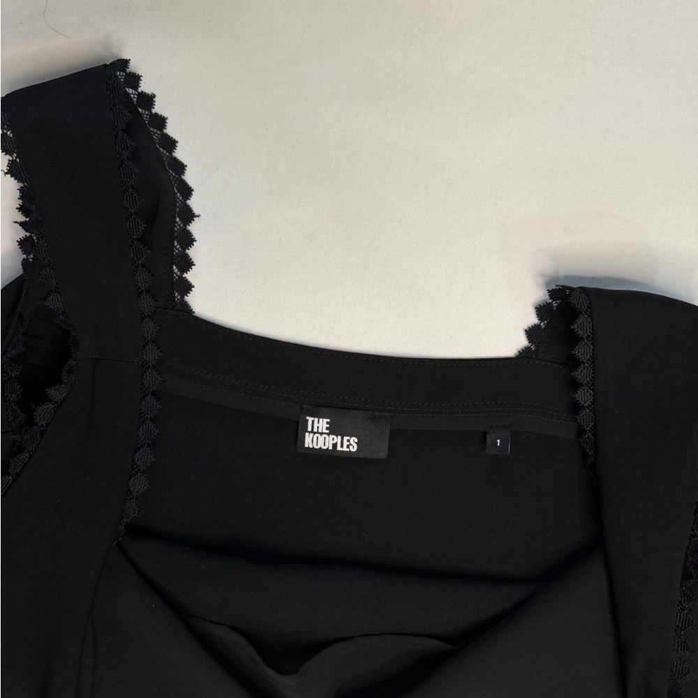 The Kooples Black Lace-Trimmed Dress - Picture 2 of 8